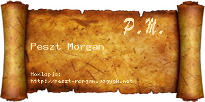 Peszt Morgan névjegykártya